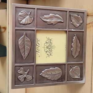 Pewter Leaf Photo Frame